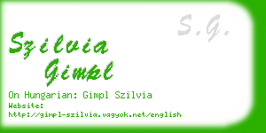 szilvia gimpl business card